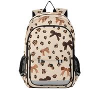 PIMILAGU Cute Red Panda with Bubble Kids Backpack for Boys Girls Bookbags School Elementary Backpack School Bags, Leopard Print Bow, One Size, Daypack Backpacks
