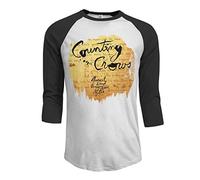 Pimkly Men's Counting Crows August and Everything After 3/4 Sleeve Raglan Baseball Tshirt Black