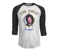 Pimkly Men's Dr Dre The Chronic 3/4 Sleeve Raglan Baseball Tshirt Black