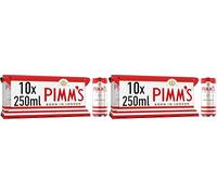 Pimm's No. 1 Cup & Lemonade | 5.4% vol | 10 x 250ml | Pre-Mixed & Ready to Drink | Iconic British Cocktails | Serve Chilled | Cocktail Cans | Ideally Portable for Picnics (Pack of 2)