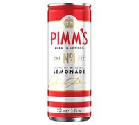 Pimm's No. 1 Cup & Lemonade | 5.4% vol | 12 x 250ml | Pre-Mixed & Ready to Drink | Iconic British Cocktails | Serve Chilled | Cocktail Cans | Ideally Portable for Picnics