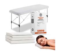 PimPam Factory - Disposable Fitted Sheet - Non-Odourless TNT - Repels Liquids - Massage Table Mattress Protector 150 x 220 cm - Recyclable Disposable Mattress Protector - Made in Spain - Pack of 10