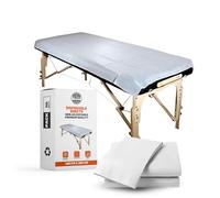 PimPam Factory - (Pack 50) Disposable Bed Sheets for Massage Table - Non-Fitted - 39.3" x 78.7" - Made in UE - Disposable Bed Cover Liquid Repellent - Ideal Beauty Bed Cover for Special Measurements