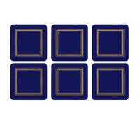 Pimpernel 10.5 x 10.5 cm MDF with Cork Back Classic Midnight Coasters, Set of 6, Multi-Colour