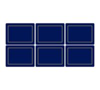 Pimpernel 30.5 x 23 cm MDF with Cork Back Classic Midnight Placemats, Set of 6, Multi-Colour