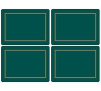 Pimpernel 40.1 x 29.8cm MDF with Cork Back Placemats, Set of 4, Classic Emerald, Green