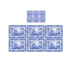Pimpernel Blue Italian Placemats and Coasters Set