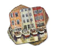 Pimpernel Boat Scene Set of 6 Coasters