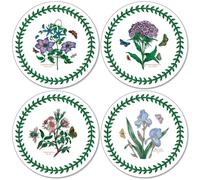 Pimpernel x Botanic Garden Set of 4 Round Cork Backed Coasters - Natural Heat-Resistant Drink Coasters, Suitable for Protecting Tables from Hot or Cold Beverages