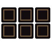 Pimpernel Classic Black Coasters, Set of 6