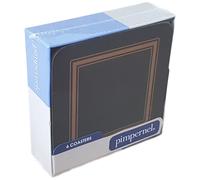 Pimpernel Coasters Black Classic Set of 6 Cork Backed 10x10cm Heat Resistant