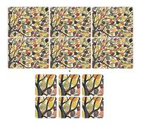 Pimpernel Dancing Branches, 6 Placemats + 6 Coasters