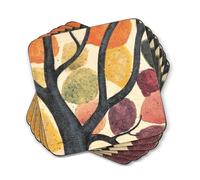 Pimpernel 10.5 x 10.5 cm Small MDF with Cork Back Dancing Branches Coasters, Set of 6, Multi-Colour