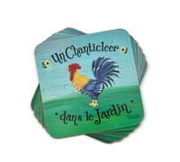 Pimpernel Dans le Jardin Collection Coasters | Set of 6 | Cork Backed Board | Heat and Stain Resistant | Drinks Coaster for Tabletop Protection |