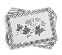 Pimpernel Heritage Collection Placemats | Set of 4 | Heat Resistant Mats | Cork-Backed Board | Hard Placemat Set for Dining Table | Measures 15.7” x 11.7”