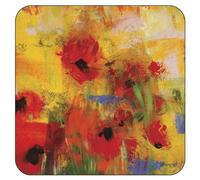 Pimpernel Impressionist Flowers Yellow Coasters, Set of 6