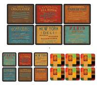 Pimpernel - Lunchtime, 6 Placemats + 6 Coasters + 6 Free Bonus Coasters