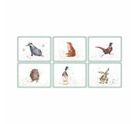 Pimpernel MDF with Cork Back Wrendale Designs Placemats, Set of 6, Multi-Colour