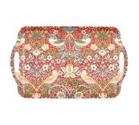 Pimpernel Morris & Co Strawberry Thief Red Large Handled Tray | Serving Tray for Lunch Coffee or Breakfast | Made of Melamine for Indoor and Outdoor