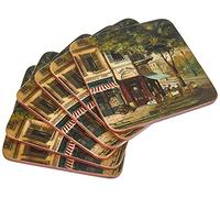 Portmeirion Home & Gifts Parisian Scenes Coasters Set 6, Fabric, Multi-Colour, 10.5 x 10.5cm (4" x 4")