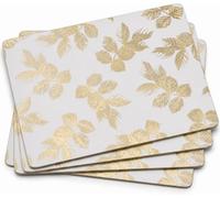 Pimpernel-Portmeirion Sara Miller Etched Leaves LIGHT GREY Placemats - Set of 4 (Large)