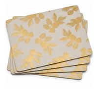 Pimpernel-Portmeirion Sara Miller Etched Leaves LIGHT GREY Placemats - Set of 4 (Large)