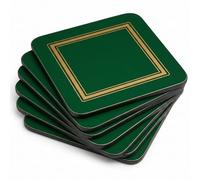 Portmeirion Home & Gifts Classic Emerald Coasters S/6 (s), Cork, Multi Coloured