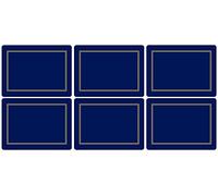 Pimpernel 30.5 x 23 cm MDF with Cork Back Classic Midnight Placemats, Set of 6, Multi-Colour