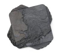 Pimpernel Set of 6 Slate Coasters - Drink Coasters with Heat Resistance and Stain Protection, Midnight Slate Design, Suitable for Tea, Coffee, and Everyday Use, 10.5 x 10.5cm