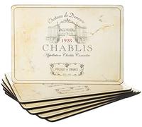 Pimpernel Set of 6 Vin de France Placemats - Cork-Backed Table Mats with Heat Resistance and Stain Protection, Suitable for Everyday Dining and Entertaining, 30.5 x 23cm