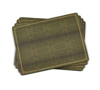 Pimpernel Shagreen Leather Collection Placemats | Set of 4 | Heat Resistant Mats | Cork-Backed Board | Hard Placemat Set for Dining Table | Measures 1