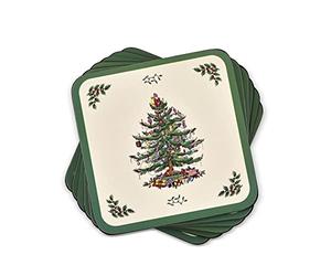 Pimpernel Spode Christmas Tree Coasters (4)
