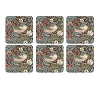 Pimpernel Strawberry Thief coaster 6-pack Brown