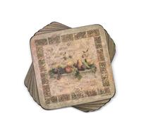 Pimpernel Tuscan Palette Collection Coasters | Set of 6 | Cork Backed Board | Heat and Stain Resistant | Drinks Coaster for Tabletop Protection | Meas