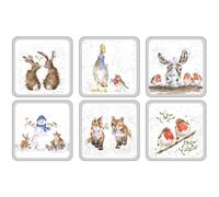 Pimpernel Wrendale Designs Christmas Coasters Set of 6 Gift Boxed