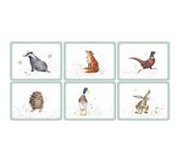 Pimpernel Wrendale Placemats Set of 6 Medium Cork-Backed Hannah Dale
