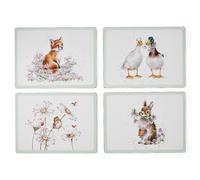 Pimpernel Wrendale Wildflower Animal Placemats Set of 4 Cork Backed