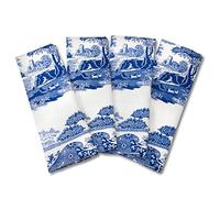 Pimpernel x Blue Italian Set of 4 Napkins - Soft Cotton Table Napkins, Deep Blue & White Colour, Reusable and Durable, Perfect for Everyday Dining, Special Occasions, or Table Decor