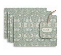 Pimpernel x Spode Morris & Co Set of 4 Placemats - Green 40.1cmx29.8cm,