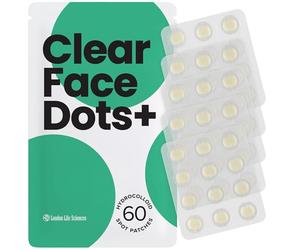 Pimple Patches - 60 Hydrocolloid Spot Stickers for Acne, Blemishes & Whiteheads - Ultra-Thin, Invisible, Fast-Acting - Vegan & Cruelty Free - Travel Size | London Life Sciences