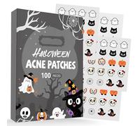 Pimple Patches, Halloween Acne Patches - 100PCS Cute Spot Treatment for All Skin Types, Spot Patch Sticker, Tea Tree Oil,Salicylic Acid,Hyaluronic Acid,Breathable Non-Irritating,Halloween Party Gift
