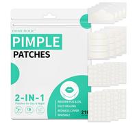 Pimple Patches Large XL Spot Patches Spot Stickers Acne Treatment Hydrocolloid Patches for Face Forehead Nose Chin Fast Acting Skincare (198 PCS+16 Strips+4 Nose)