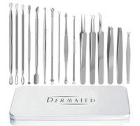 [16 Pcs] Blackhead Remover Tools 2025 Latest Pimple Popper Tool Kit | Stainless Steel Professional Pimple Extractor Tool Kit for Blackheads, Blemish, Comdone, Acne, Zit, and Whiteheads for Face & Nose