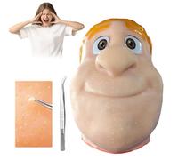 Pimple Popping Fidget Toy, Big Head Squeeze Toy for Stress & Anxiety Relief, Silicone Realistic Blackhead Poppers Fidget Face Simulator, Reusable Sensory Activities for Adults Students Teens Kids