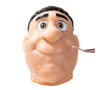 Pimple Popping Fidget Toy, Realistic Cartoon Head Zit Squeeze Simulator, Head Shaped Zit Picking Squeeze Toys, Reusable Sensory Activities, Funny Prank Stuff for Teens Adults Kids Students, Black