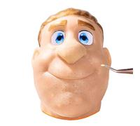Pimple Popping Fidget Toy, Realistic Cartoon Head Zit Squeeze Simulator, Head Shaped Zit Picking Squeeze Toys, Reusable Sensory Activities, Funny Prank Stuff for Teens Adults Kids Students, Yellow