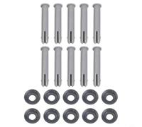 Pin and Gasket Set for Power Steel Pools- 65mm Long Replacement Parts Compatible with Frame Pool Models 15427 561BW 56444- Includes 6 or 10 Sets Gray Plastic(10set)