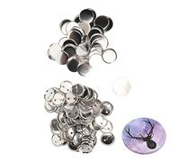 Pin Back Button Parts Durable Metal Round Badge Button Making Supplies for DIY Craft Projects and Advertising Promotion 100 Sets Iron Material (50MM)