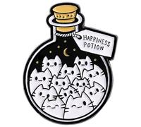 Pin Badge, Fun Enamel Pins, Funny Pin Badges for Lanyards, Cute Cat Pins in a Bottle, for Backpacks Bags Hats Jackets, Gift for Cat Lovers and Animal Enthusiast