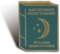 Half Moon Bay A Midsummer Night's Dream William Shakespeare 1.5 Inch Teal Green and Gold Zinc Alloy and Enamel Lapel Pin Badge, 1.5 Inch, Zinc Alloy and Enamel, no gemstone
